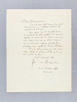 Lettre autographe signée datée du 23 décembre 1936 [ adressée à l'écrivain et érudit bordelais Armand Got ]