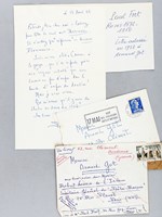2 Lettres autographes signées du poète Paul Fort [adressée à l'écrivain et érudit bordelais Armand Got] : 'Cancer à la gorge que l'on refoule grâce aux 'rayons cobalt' qui vous laisse un feu d'enfer