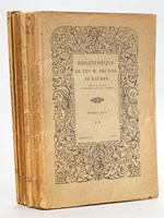 Catalogue de la Bibliothèque de feu M. Hector de Backer (5 Parties en 7 Volumes - Complet - avec de nombreux prix d'adjudication).