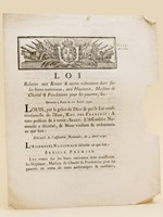 Loi relative aux Rentes, & autres redevances dues sur les biens nationaux, aux Hôpitaux, Maisons de Charité & Fondations pour les pauvres, &c., donnée à Paris, le 10 avril 1791.