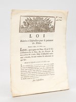 Loi relative à l'Instruction pour le Paiement des Dîmes. Donnée à Paris le 6 Août 1791. Décret de l'Assemblée Nationale du 30 juillet 1791