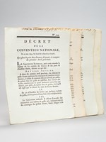 [ lot de 4 décrets de la Révolution Française relatifs aux chevaux ] Décret de la Convention Nationale Du 29 mars 1793, l'an second de la République française, Qui fixe le prix des chevaux de poste, à compt