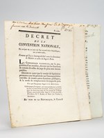 [ lot de 3 décrets de la Révolution Française sur les Notaires ] Décret de la Convention Nationale, Du 7 Mars 1793, l'an 2e de la République Française, Relatif à l'incomatibilité de l'exercice des fo