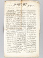 Constitution donnée par le Roi au Peuple Français, et détails de la séance royale pour l'ouverture de la Chambre des Pairs et de la Chambre des Députés des départemens. [ Charte du 4 juin 1814 ]