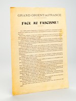 Grand Orient de France. Face au Fascisme !