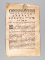 Extrait des Lettres Patentes du Roy, pour le Terrier du Domaine de la Prévôté d'entre deux Mers du 18 Mars 1749 [ Pièce pré-imprimée complétée et signée : Saisie Féodale sur les Biens de