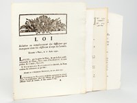 Loi Relative au remplacement des Officiers qui manquent dans les différens Corps de l'armée, donnée à Paris, le 6 Août 1791 [ On joint : ] Décret de la Convention Nationale, du 7 mars 1793, l'an second de la R&eac