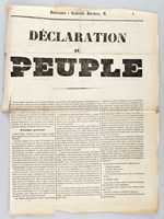 Déclaration au Peuple. [ Déclaration des républicains emmenés par Ledru-Rollin, développant leur programme ]