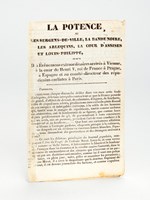 La Potence, ou les sergens-de-ville, la bande noire, les arlequins, la cour d'assises et Louis-Philippe, suivis des Evénemens extraordinaires arrivés à Vienne, à la cour de Henri V, roi de France à Prague, en Espagne et