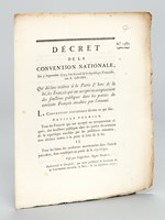 Décret de la Convention Nationale, du 7 Septembre 1793, l'an second de la République Françoise une & indivisible, Qui déclare traîtres à la Patrie & hors de la loi, les François qui ont accepté ou acc