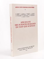 Spécificités des sciences humaines en tant que sciences. Colloque de l'Académie Internationale de Philosophie des Sciences, 4 - 7 mai 1978 Trento