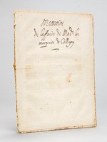 Mémoire de l'Affaire de la Marquise de Colligny, contre le Nommé Rivier ; Envoyé par Monsieur de Saint Maurice à Madame la Duchesse de Holstein, Comtesse de Rabutin [ Affaire du mariage de Henri-François de La Rivi&egrav