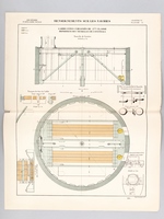 Aide-Mémoire d'Artillerie Navale. Planches. 3e Livraison 1878 (Chapitre VI : Renseignements sur les navires) : Planche 13. Garde-Côtes cuirassés de 2ème classe. Dispositions des Tourelles de l'Onondaga. Tourelle de l'arriè