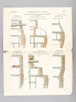 Aide-Mémoire d'Artillerie Navale. Planches. 3e Livraison 1878 (Chapitre VI : Renseignements sur les navires) : Planche 19. Coupes comparées de divers types de cuirasses. Boule-Dogue. Friedland. Turenne. Redoutable. Tonnerre. Dévastati