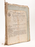 Important lot de documents notariés ( de 1809 à 1854 ) relatifs à l'acquisition (essentiellement par le Sieur Vallet) des terrains situés sur la commune de Latresne (Gironde), notamment au lieu appelé Jeandey (éga