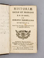 Historiae sacrae et profanae Epitome, ab Horatio Tursellino contexta