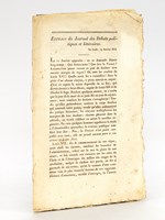 Extrait du Journal des Débats politiques et littéraires du Jeudi 19 Janvier 1815 [ Impression bordelaise du texte de Chateaubriand sur 'Le 21 Janvier' à propos de la commémoration de la mort de Louis XVI].