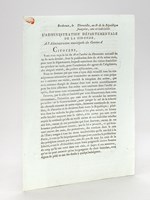 L'administration Départementale de la Gironde, A l'Administration du Canton d... A Bordeaux, Thermidor an 6e de la République française : 'Citoyens, Vous avez reçu la loi du 18 et l'arrêté du Directoire exéc