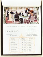 Calendrier 1919 Imprimerie des Arts Industriels Camis & Cie Paris [ Sur le thème du Jeu ]