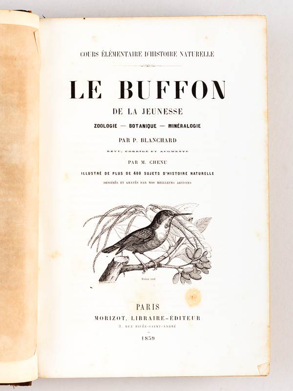 Blanchard P Chenu M Cours élémentaire Dhistoire Naturelle Le Buffon De La - 