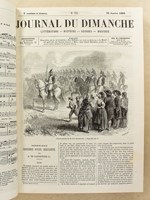 Le Journal du Dimanche , Littérature - Histoire - Voyages - Musique , Année 1865 ( du n° 749 du 1er janvier 1865 au n° 853 du 31 décembre 1865 ) [ Contient notamment : Ascanio (suite, A. Dumas) ; Geneviève (A. de Lamart