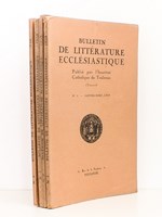 Bulletin de Littérature Ecclésiastique , Tome XXXIX , Année 1938 ( Lot de 4 num., année complète) : n° 1 Janvier - Mars ; n° 2 Avril -Juin ; n° 3 Juillet - Septembre ; n° 4 Octobre - Décembre