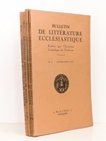 Bulletin de Littérature Ecclésiastique , Tome XL, Année 1939 ( Lot de 3 numéros jusqu'à la guerre) : n° 1 Janvier - Mars ; n° 2 Avril -Juin ; n° 3 Juillet - Septembre