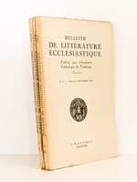 Bulletin de Littérature Ecclésiastique , Tome L , Année 1949 ( Lot de 4 num., année complète) : n° 1 Janvier - Mars ; n° 2 Avril -Juin ; n° 3 Juillet - Septembre ; n° 4 Octobre - Décembre