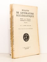 Bulletin de Littérature Ecclésiastique , Tome LIII , Année 1952 ( Lot de 4 num., année complète) : n° 1 Janvier - Mars ; n° 2 Avril -Juin ; n° 3 Juillet - Septembre ; n° 4 Octobre - Décembre