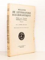 Bulletin de Littérature Ecclésiastique , Tome LV , Année 1954 ( Lot de 4 num., année complète) : n° 1 Janvier - Mars ; n° 2 Avril -Juin ; n° 3 Juillet - Septembre ; n° 4 Octobre - Décembre