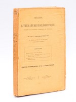 Bulletin de Littérature Ecclésiastique publié par l'Institut Catholique de Toulouse (Année 1931 Complète - Tome XXXII) [ Contient : ] Bergougnoux : Le rythme dans la création ; Bousquet : L'affaire Calas ; Cavalle