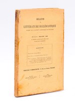 Bulletin de Littérature Ecclésiastique publié par l'Institut Catholique de Toulouse (Année 1928 Complète - Tome XXVIII) [ Contient : ] Henri Brémond : Le Vigneron de Montmorency et l'Ecole de l'oraison cordiale ;