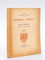 Mémorial Général de Mr. de Savignac, conseiller au Parlement de Bordeaux. Première Partie : 1708-1713