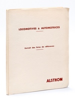 Locomotives & Automotrices. Alsthom. Extrait des listes de références.