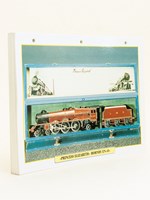 Lot de 60 fiches tirées de l'Encyclopédie Générale des Trains [ Editions Atlas ] dont : Princess Elizabeth Honrby en O - BB 15000 - Autorail Picasso - 220 N° 119 de Promontory Point - Crampton - P8 prussienne - etc...