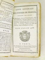 Liste générale des Postes de France pour l'année 1786 [ Liste générale des Postes de France dressée par ordre de Monseigneur Armand-Jules-François Duc de Polignac, Marquis de Mancini, Brigadier des Arm&eacu