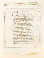 [ Lot d'archives privées 1682-1850 communes de Sauveterre de Guyenne, Rauzan, Mauriac, Blasimon : 10 actes divers ] Acte daté du 9 décembre 1682 à Mauriac et du 7 février 1688 ; Acte daté du 4 janvier 1676 ; Acte