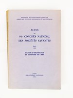 Actes du 94e congrès national des sociétés savantes , Pau 1969 - section d'archéologie et d'histoire de l'art