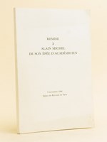 Remise à Alain Michel de son épée d'académicien. 9 Novembre 1998. Salons du Rectorat de Paris