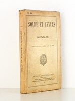 Solde et revues , Modèles ( Volume arrêté à la date du 30 mai 1940 ) ( Bulletin officiel du Ministère de la Guerre n° 89 )