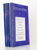L'école des lettres , Revue bimensuelle éditée par l'Ecole des Loisirs - 83e année, lot de 11 volumes : 1. (15 septembre 1991) ; 2. (1er octobre 1991) ; 3. (15 octobre 1991) ; 4. (1er nov. 1991) ; 5. (1er décembre 1991)