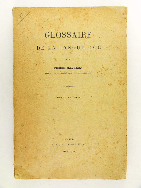 Malvezin Pierre Glossaire De La Langue Doc Edition Originale Livres Doccasion - 