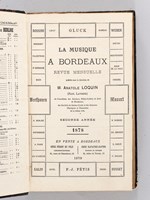 La Musique à Bordeaux. Revue Mensuelle. Seconde Année 1878 [ Edition originale ]