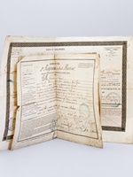 [ Lot de 3 documents officiels relative à Edmond Pelle, marin des Basses-Pyrénées né le 6 avril 1851, incorporé du 29 décembre 1872 au 30 juin 1877 ] I : Titre de Libération définitive du service dan