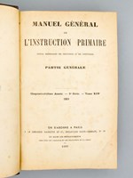 Manuel Général de l'Instruction primaire. Journal hebdomadaire des Instituteurs et des Institutrices. Cinquante-sixième année - Cinquième série - Tome XXIV, 1889 , Partie Générale