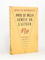 Pour le délassement de l'auteur [ édition originale ]