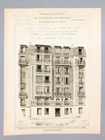 Monographies de Bâtiments Modernes - Maison ouvrière rue Fourcade N° 9 , faisant partie d'un groupe de douze maisons ouvrières ou à petits loyers à Paris (Vaugirard), Mr. Léon Chesnay Architecte ( Rue de Vaugir