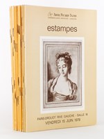 (Lot de 16 catalogues d'Estampes, Maison Ader Picard Tajan, de 1979 à 1989) : Estampes, vendredi 15 juin 1979 ; jeudi 21 février 1980 ; mercredi 29 octobre 1980 ; collection Armand Trampitsch, 29 mai 1986 ; mercredi 4 juin 1986 ; mercredi 26