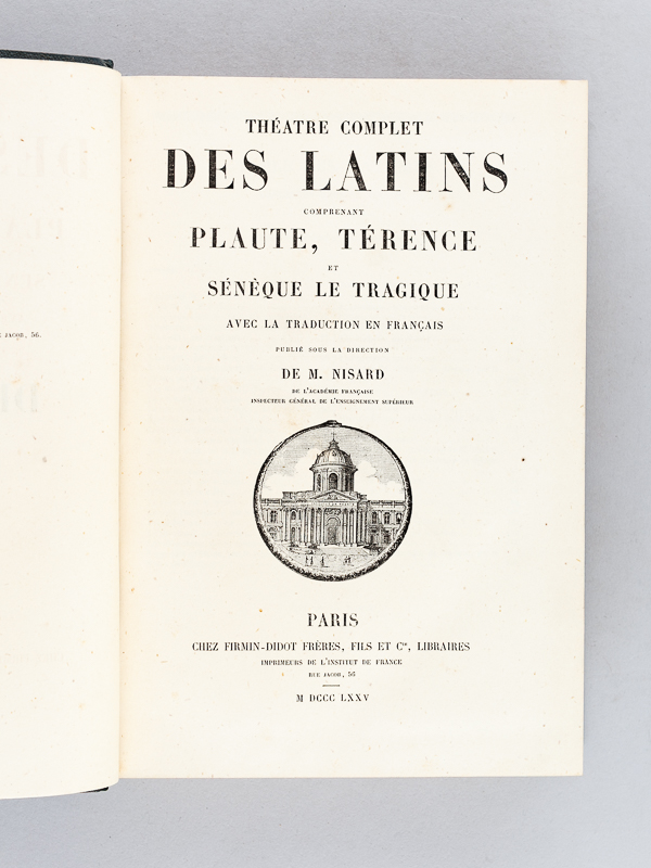 Plaute Terence Seneque Le Tragique Nisard M Théatre Complet Des Latins Comprenant - 