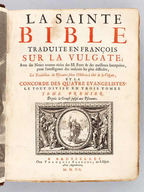 La Sainte Bible Traduite En François Sur La Vulgate. Tome Premier ...